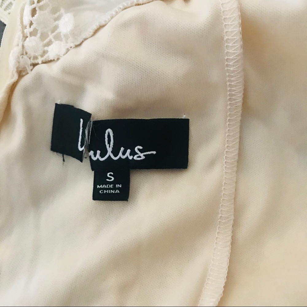 ❌sold❌ Lulus Always With Love Cream Satin Lace - Picture 9 of 9